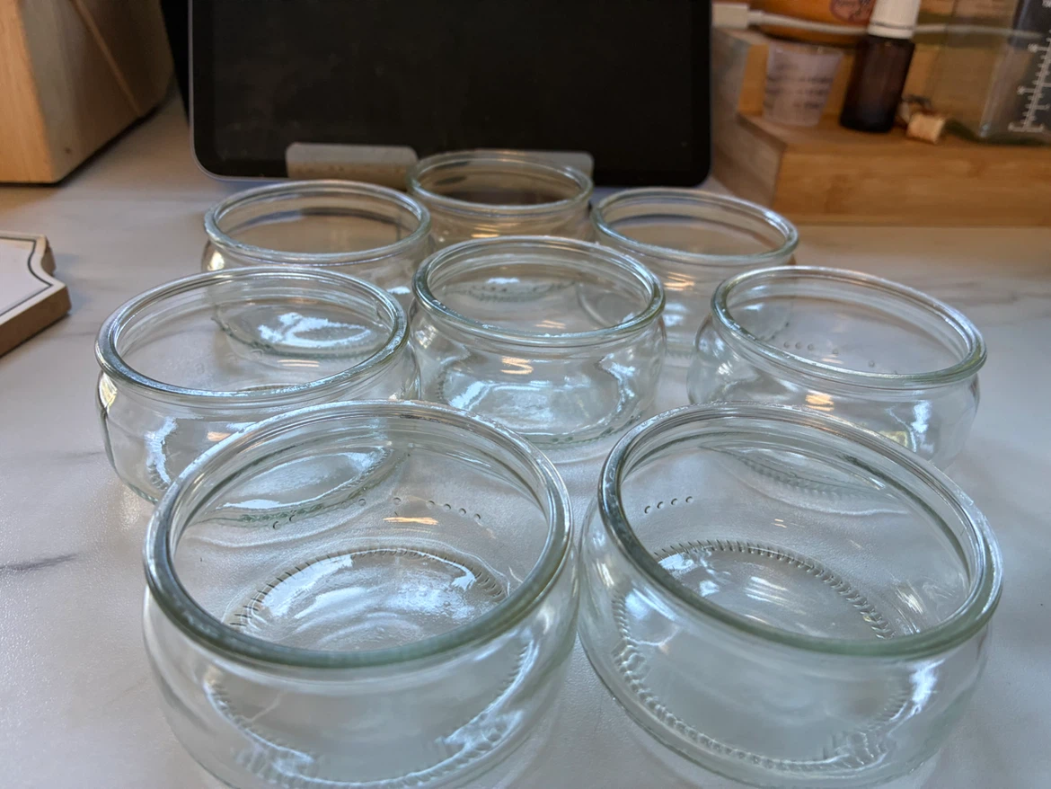 Set of 8 Weck Glass Jars