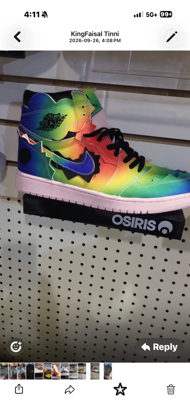 Nike Air Jordan 1 J Balvin High Top Sneakers - photo 2