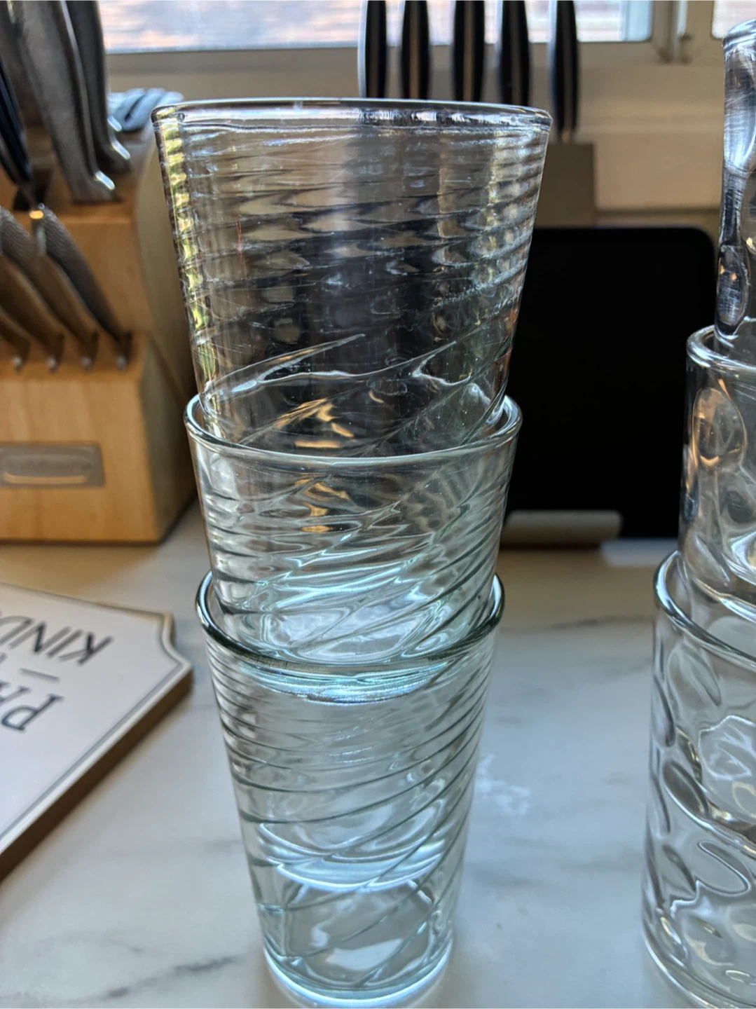 Set of 6 textured drinking glasses - photo 2
