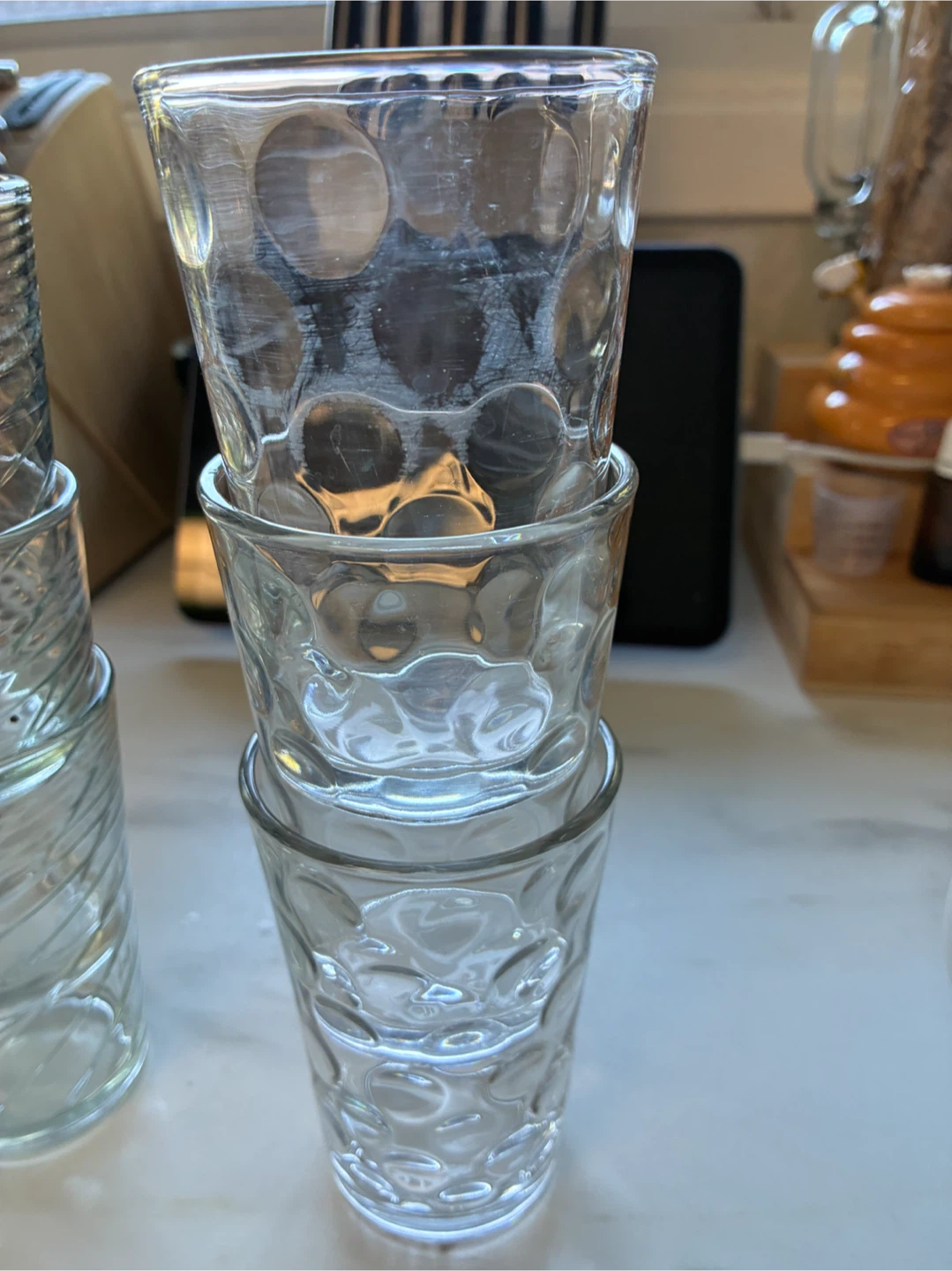 Set of 6 textured drinking glasses - photo 3