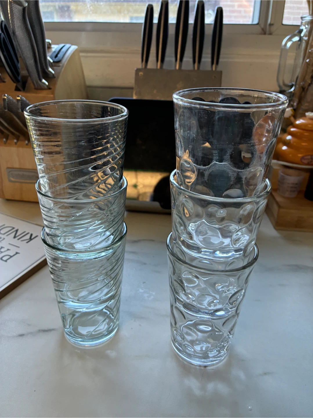 Set of 6 textured drinking glasses - photo 4