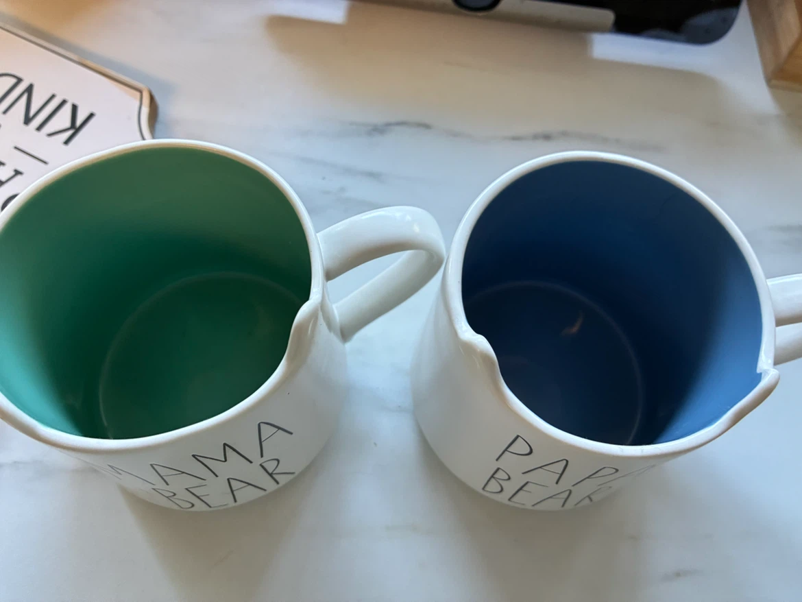 Rae Dunn Mama Bear and Papa Bear Mug Set - photo 3