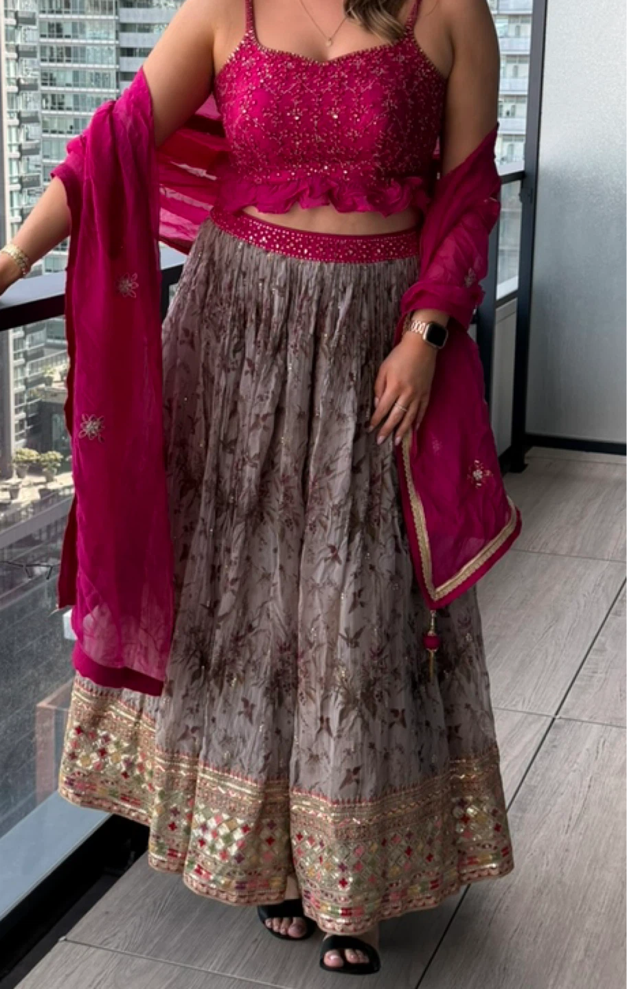 Embroidered Floral Lehenga Set XL - photo 2