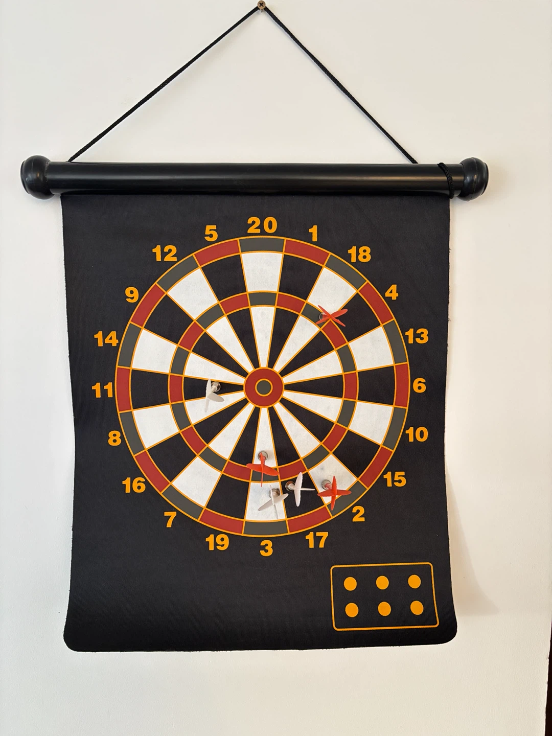 Double-Sided Dart Board with Darts