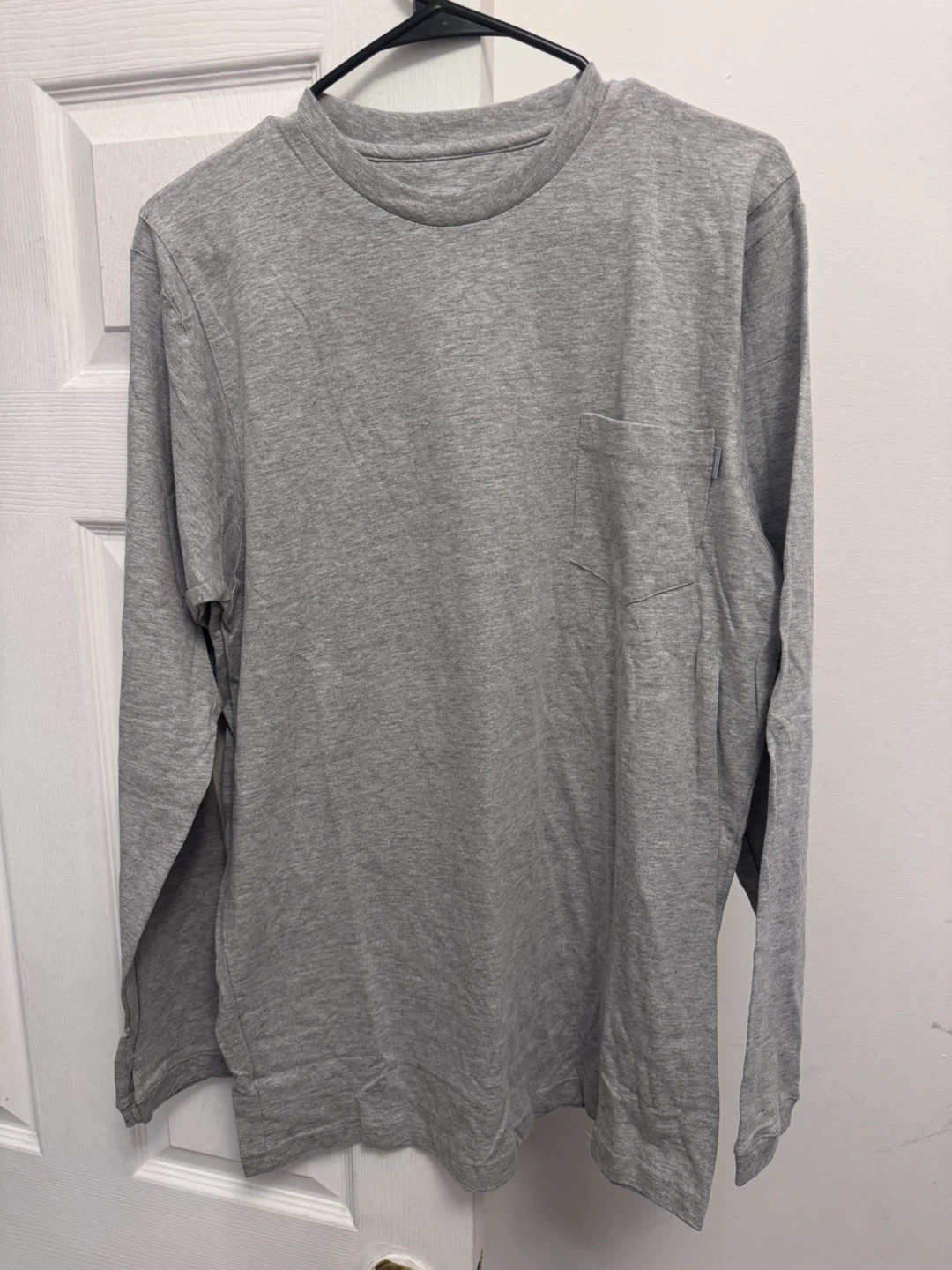 Supreme Gray Long Sleeve Pocket Tee