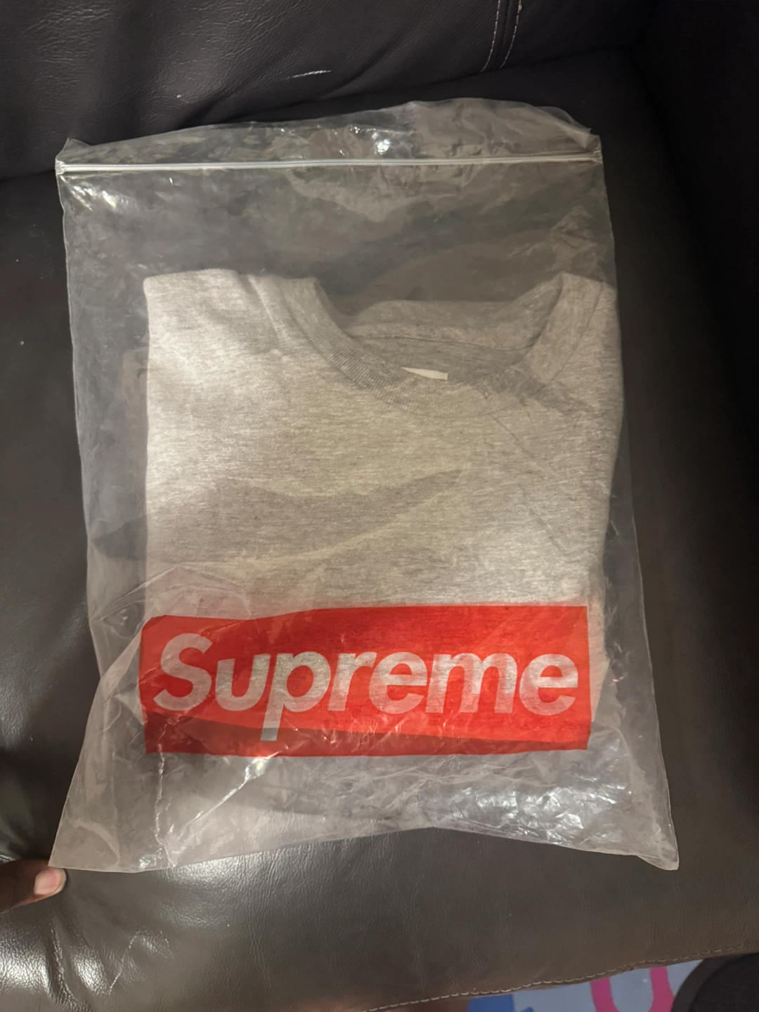 Supreme Gray Long Sleeve Pocket Tee - photo 4