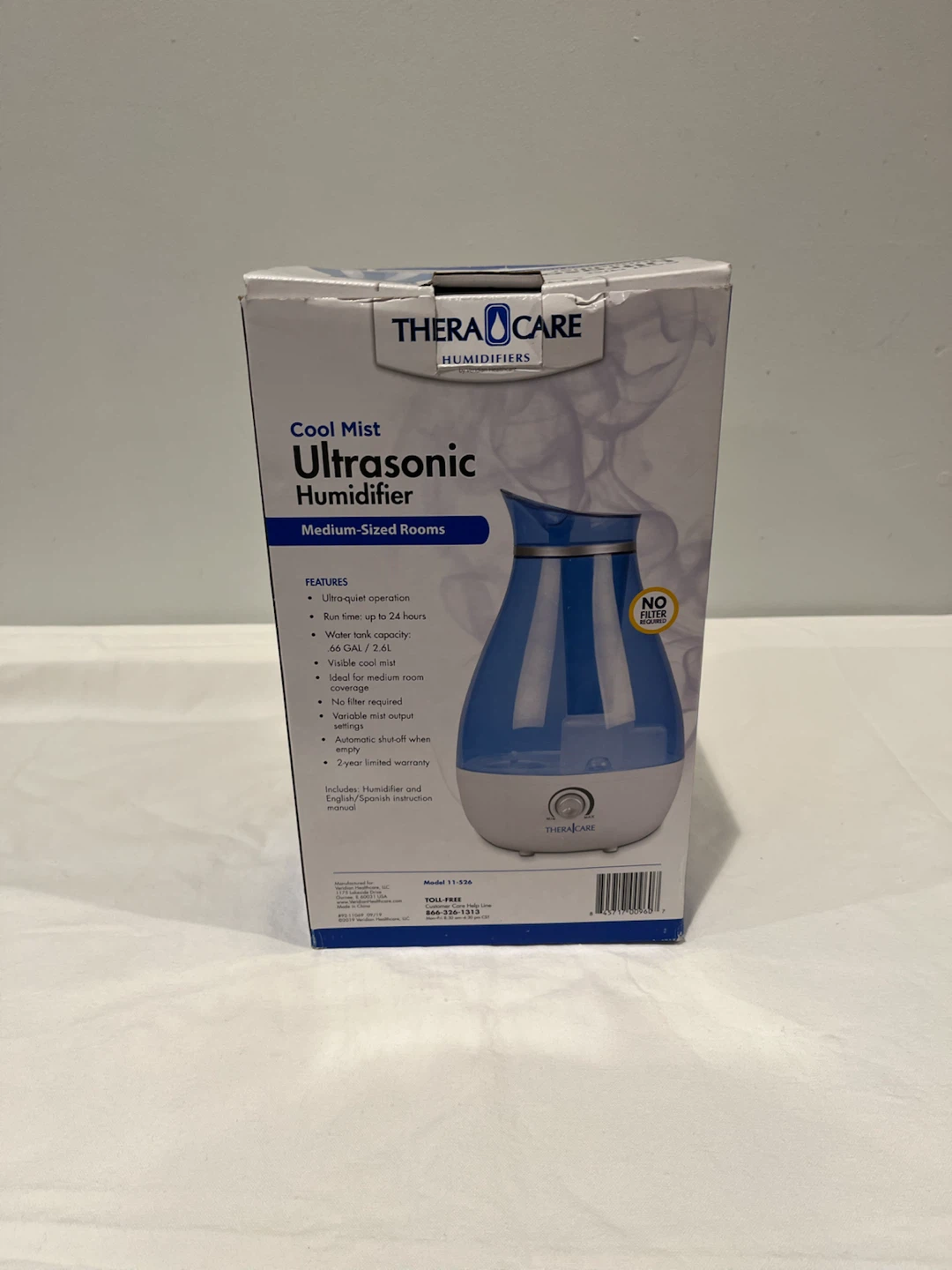 TheraCare Cool Mist Ultrasonic Humidifier