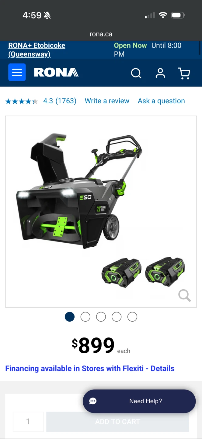 EGO Power+ 56V Snow Blower SNT2100
