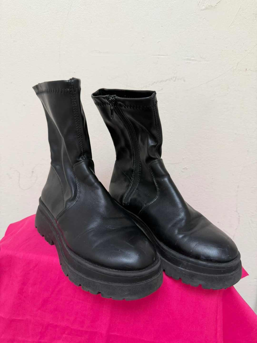 Black Platform Ankle Boots