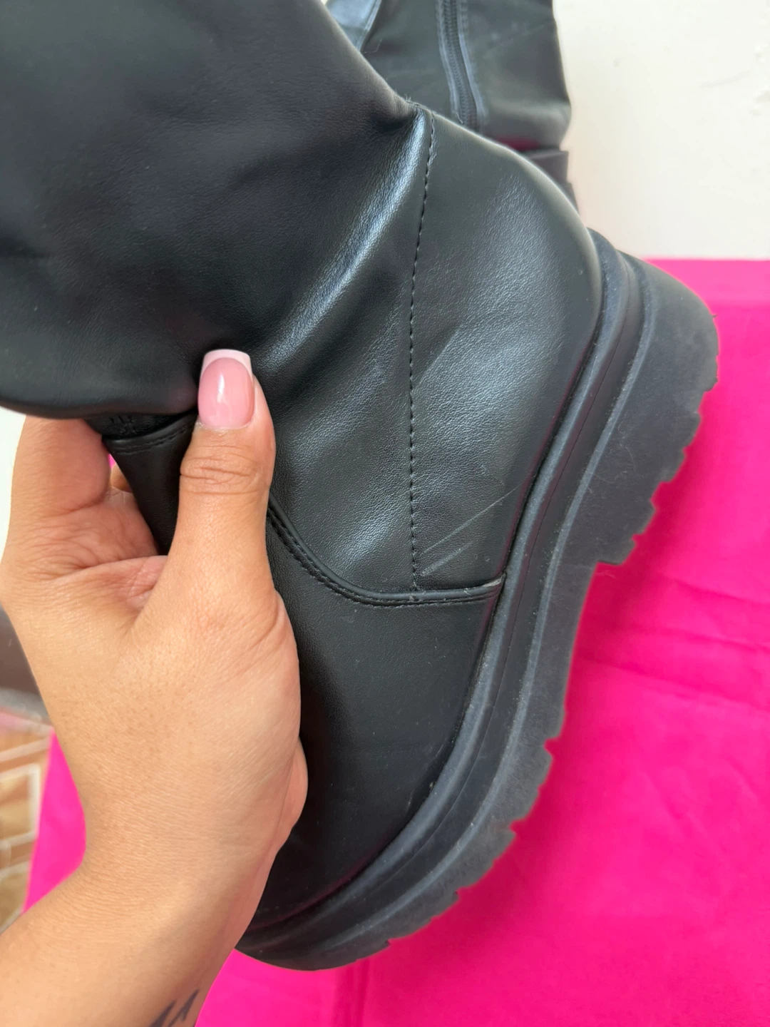 Black Platform Ankle Boots - photo 3