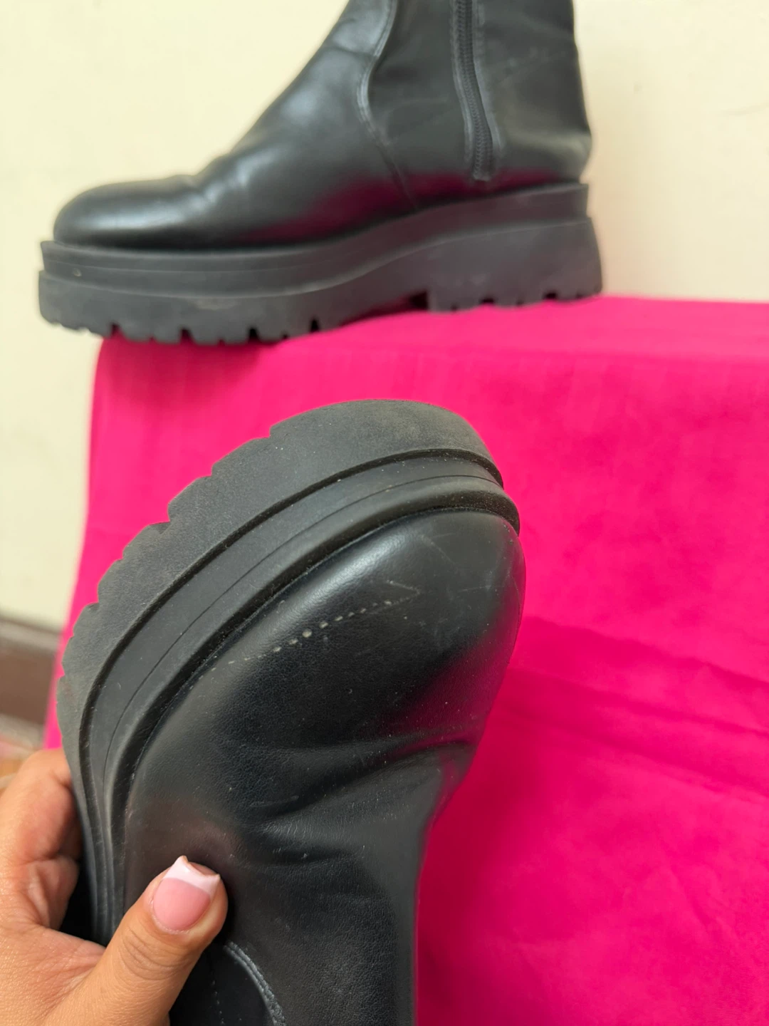 Black Platform Ankle Boots - photo 4