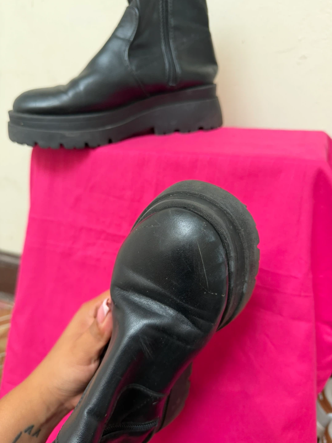 Black Platform Ankle Boots - photo 5