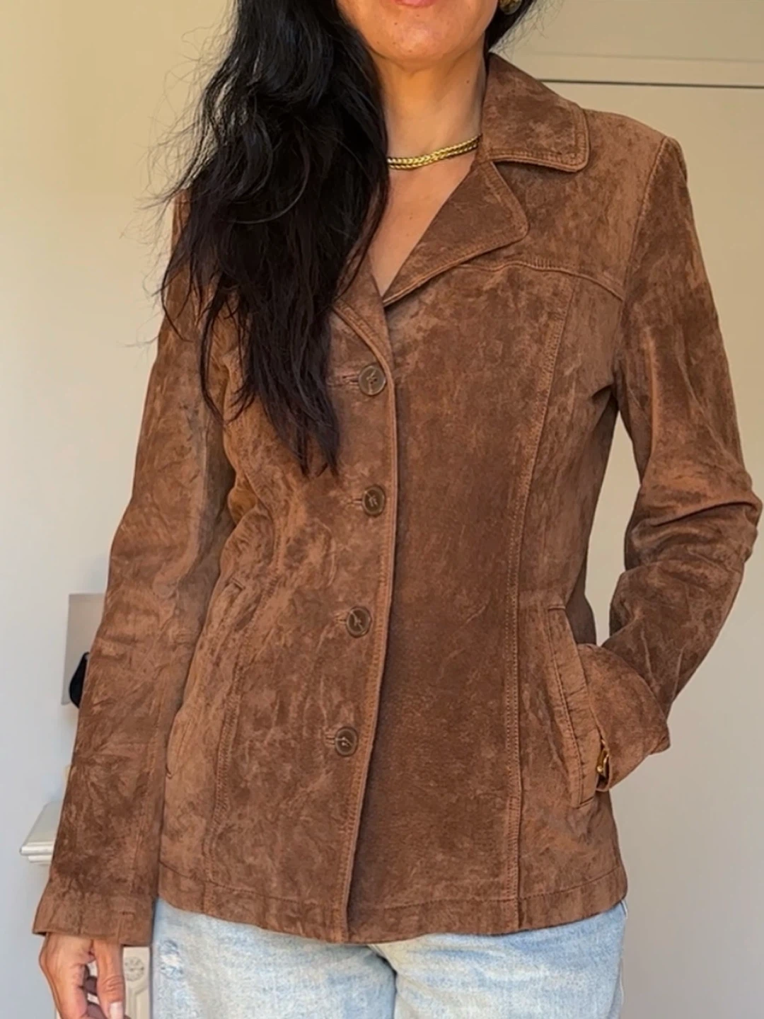Vintage Danier Brown Suede Leather Jacket