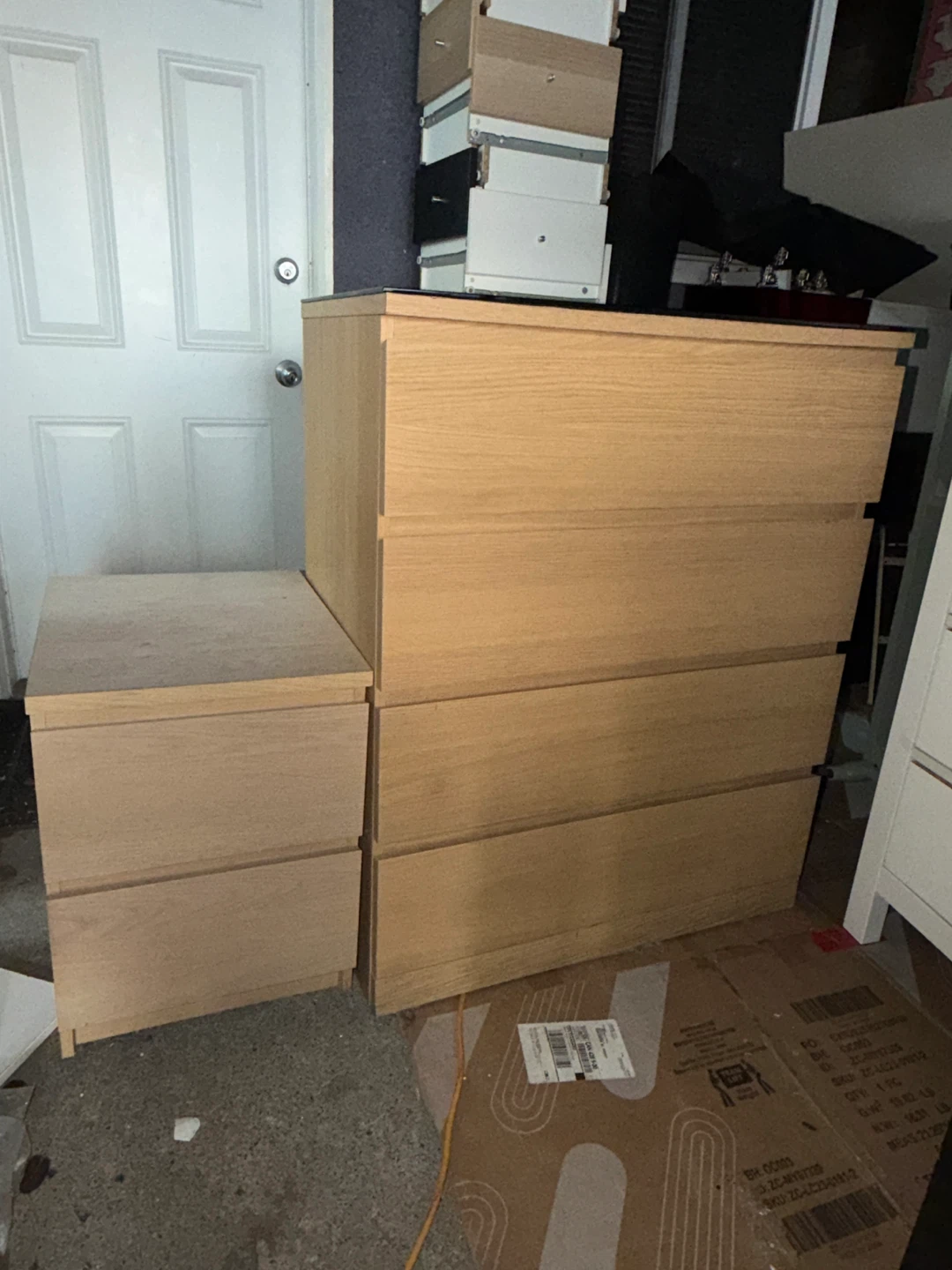 IKEA Malm 4-Drawer Chest and 2-Drawer Nightstand Set