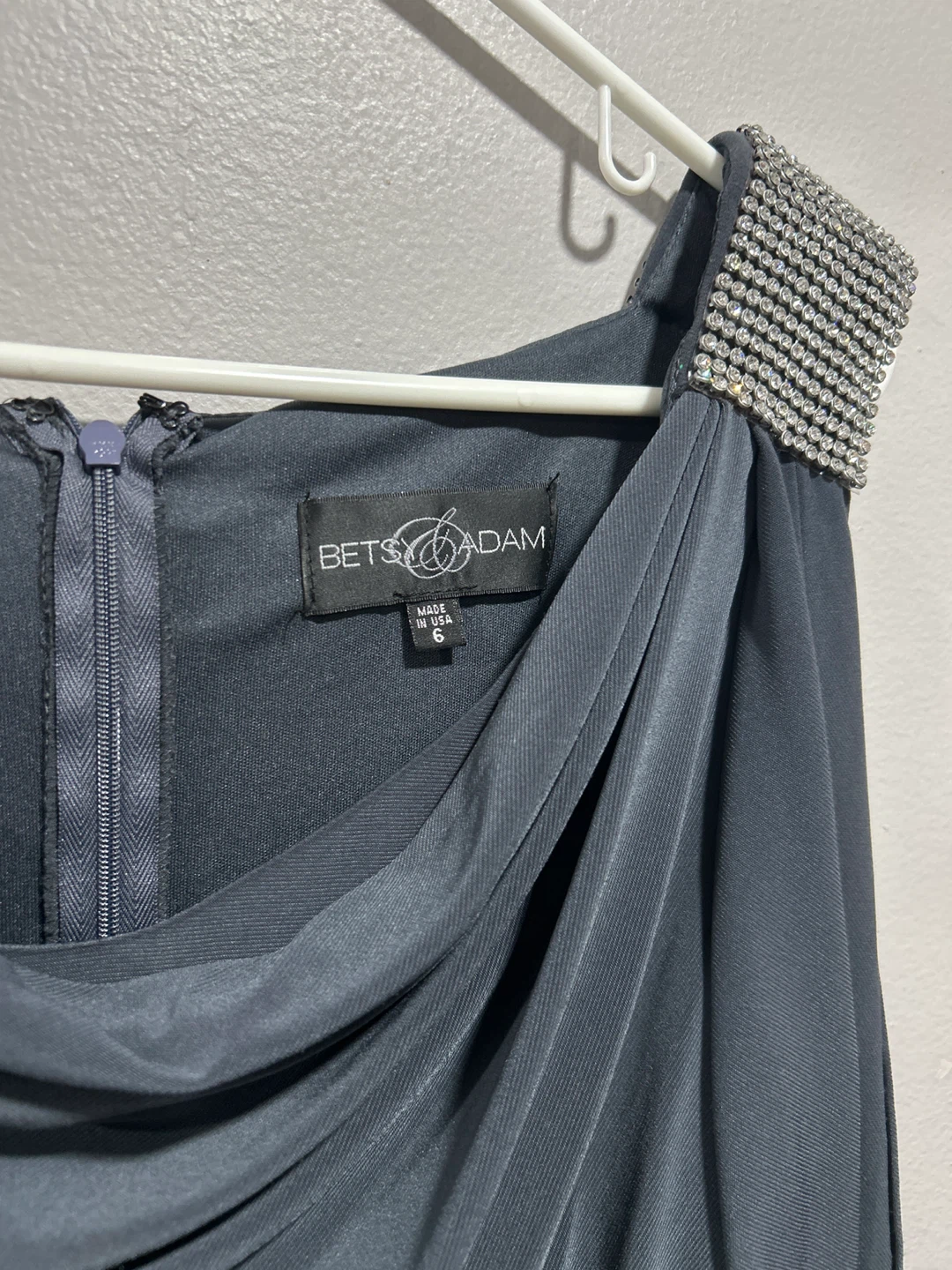 Betsy & Adam Gray Dress Size 6 - photo 2