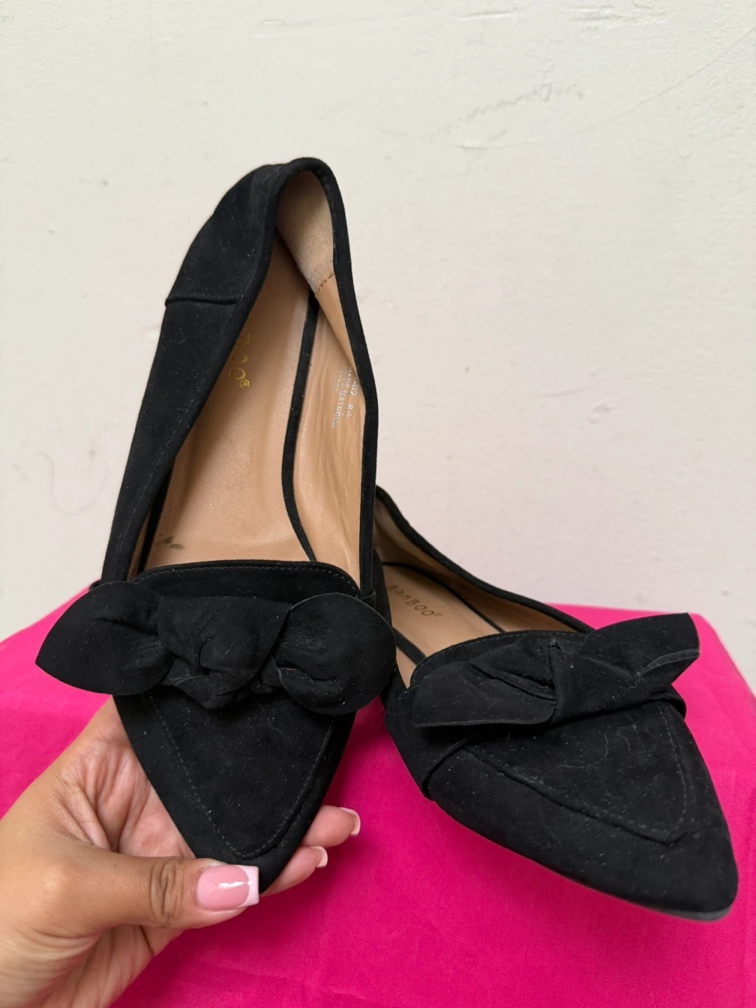 Bamboo black bow flats - photo 2