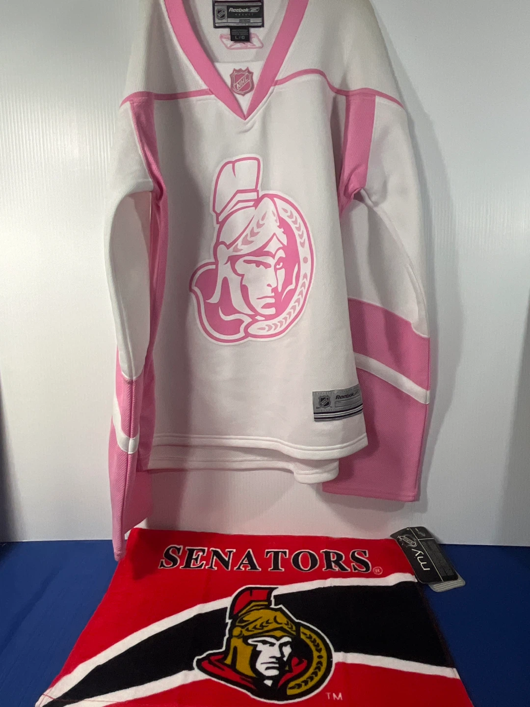 Ottawa Senators Reebok Pink Fashion Jersey  & Hand Towel Set