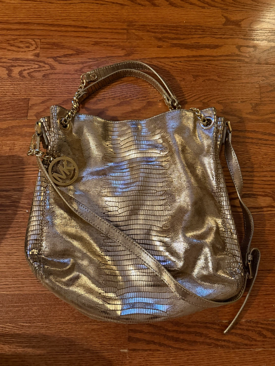 Gold Michael kors bag
