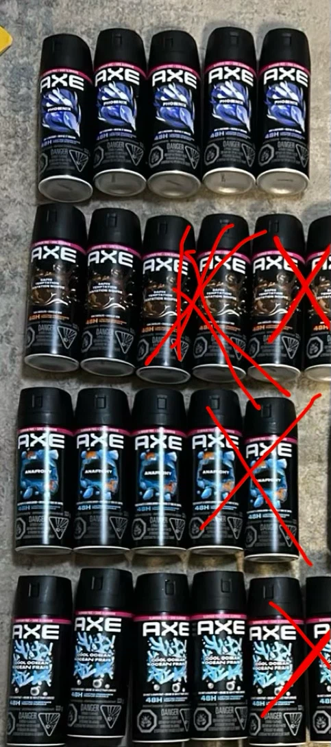 Assorted Axe Body Spray Deodorant