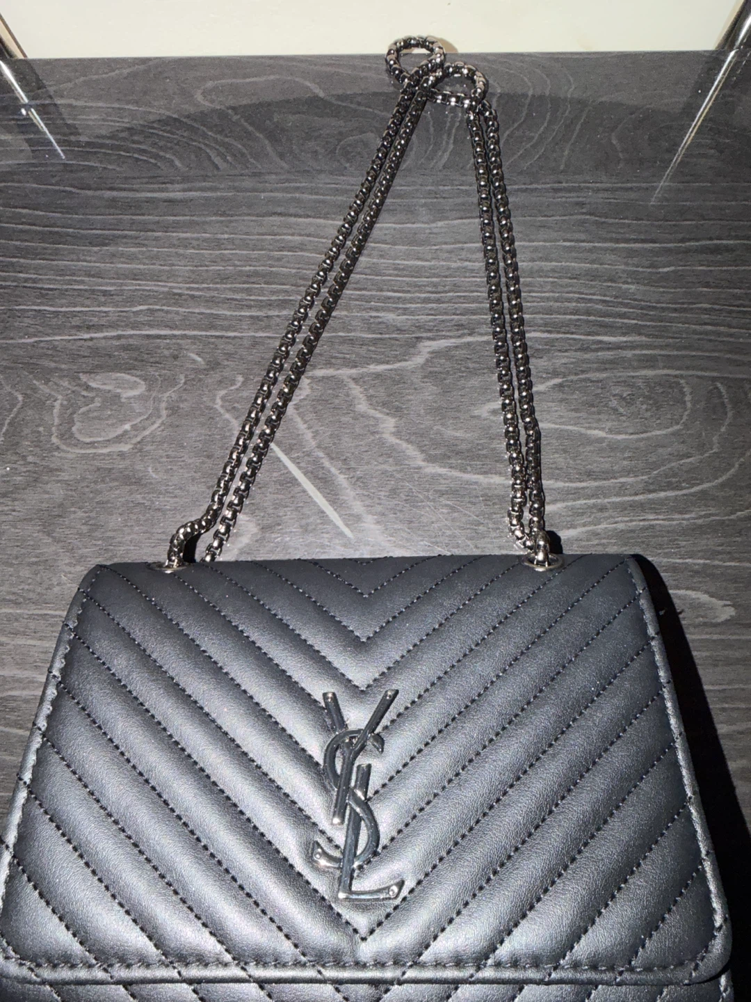 Saint Laurent YSL Chevron Quilted Bag