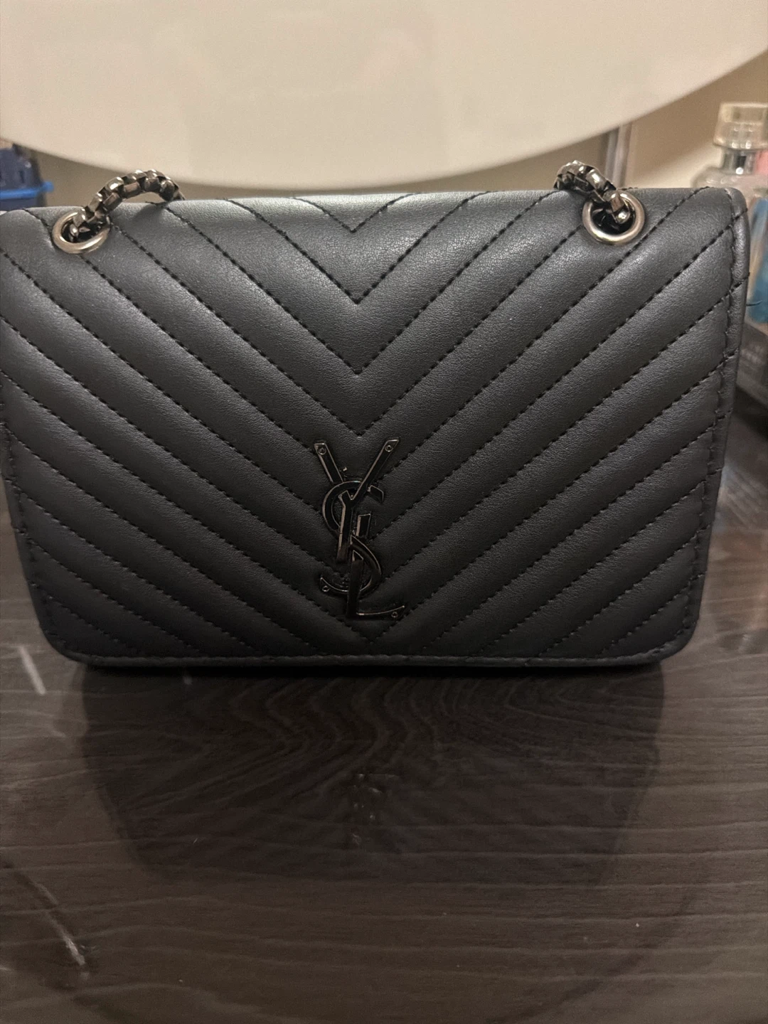 Saint Laurent YSL Chevron Quilted Bag - photo 2