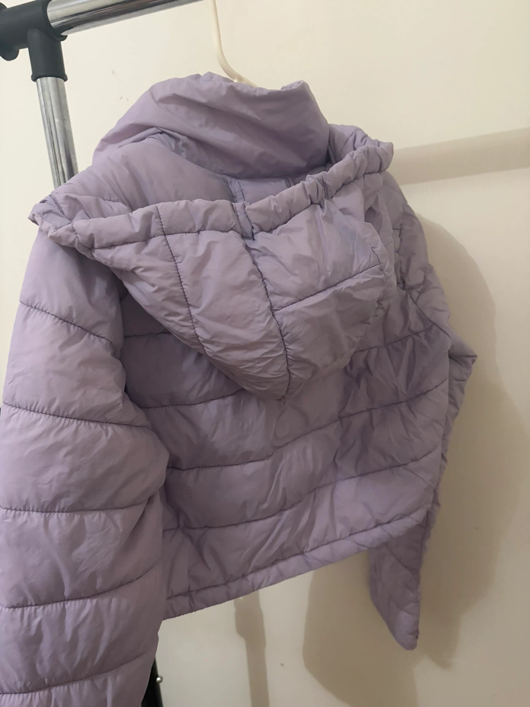 Zara Crop Puffer Jacket Lavender Medium - photo 3