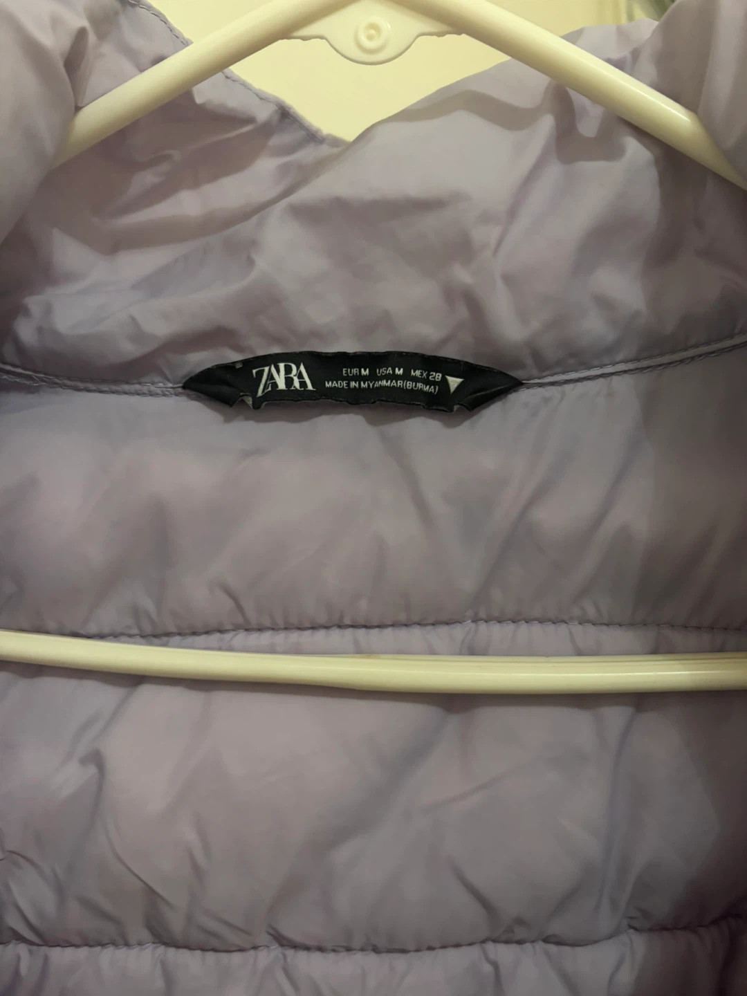 Zara Crop Puffer Jacket Lavender Medium - photo 5