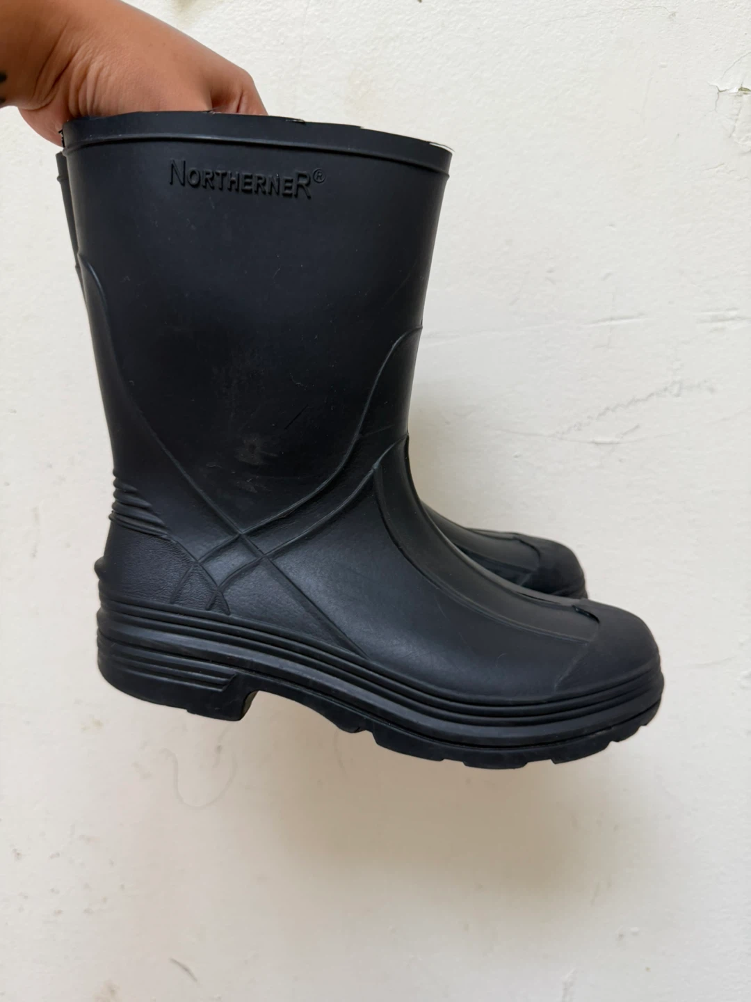 Northerner black rubber rain boots
