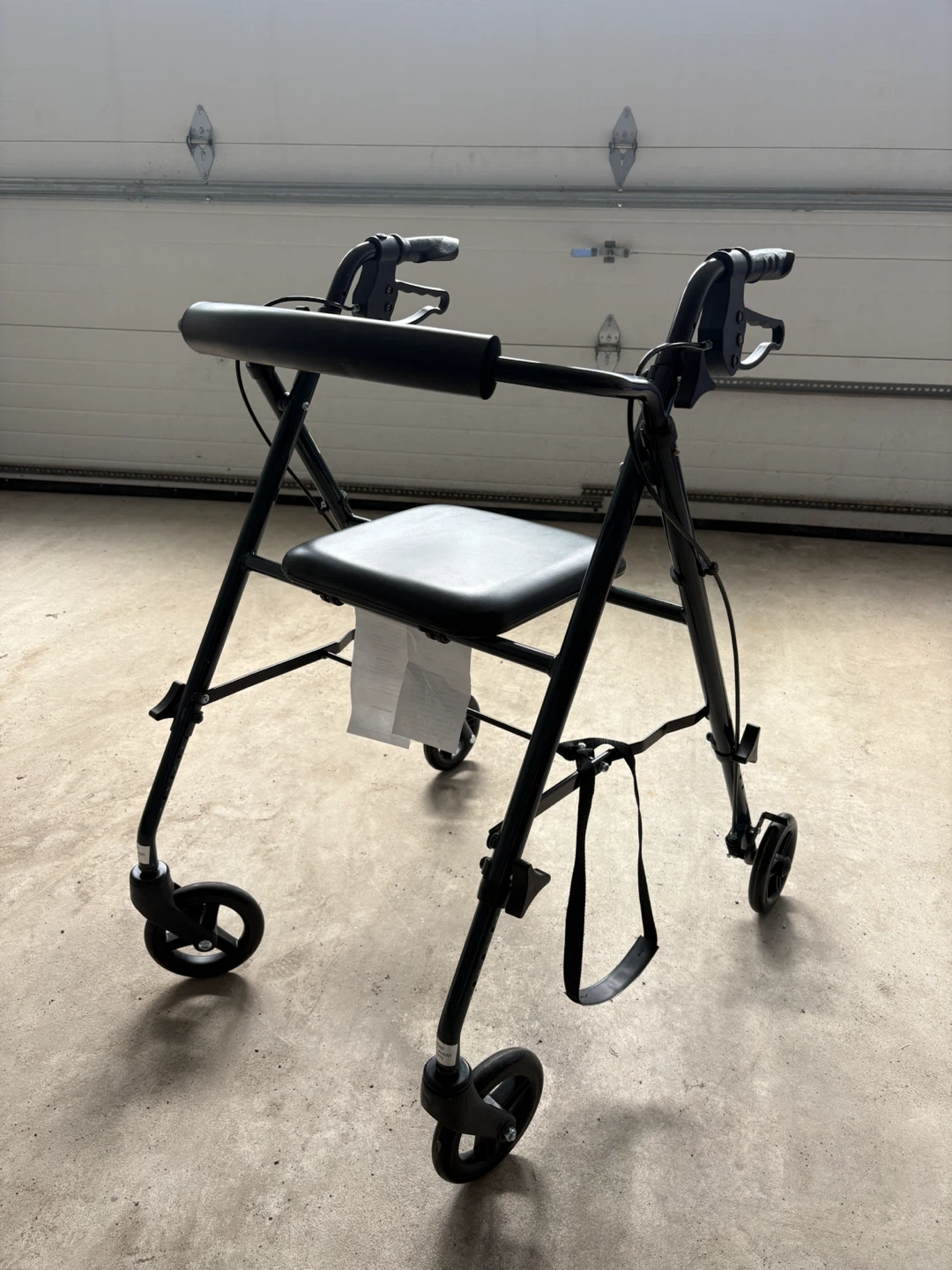 Black Folding Four-Wheeled Walker