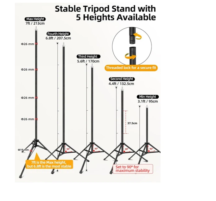 Adjustable Backdrop Stand Support System