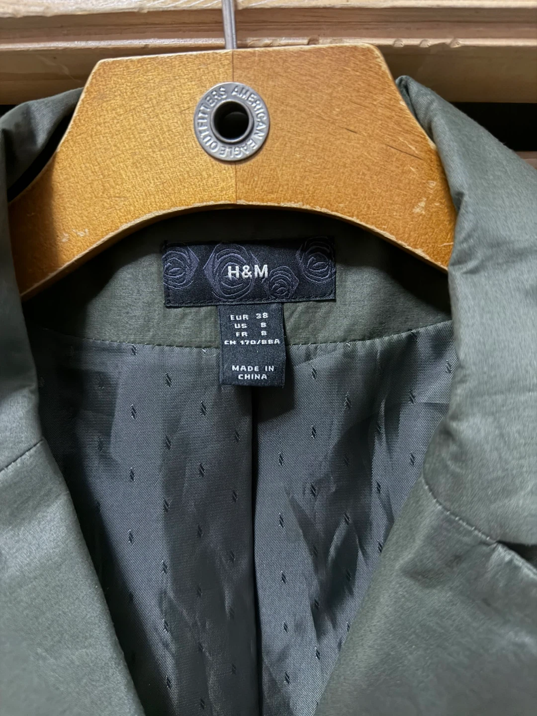 H&M Olive Green Utility Jacket Size US 8 - photo 2