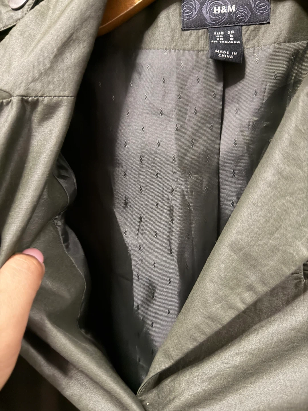 H&M Olive Green Utility Jacket Size US 8 - photo 5