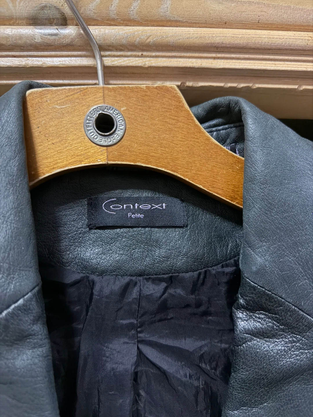 Context Petite Black Leather Jacket - photo 5