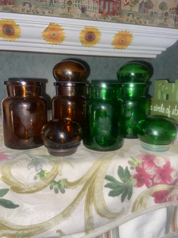 Set of 4 Vintage Apothecary Glass Jars - photo 4
