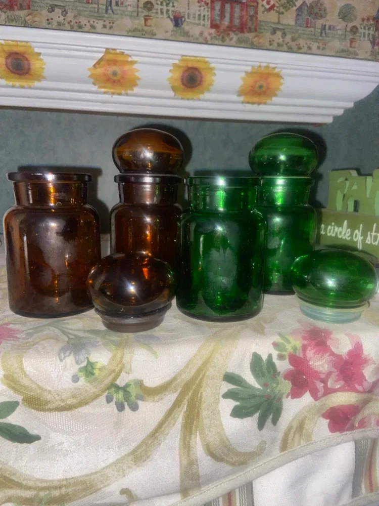 Set of 4 Vintage Apothecary Glass Jars - photo 4