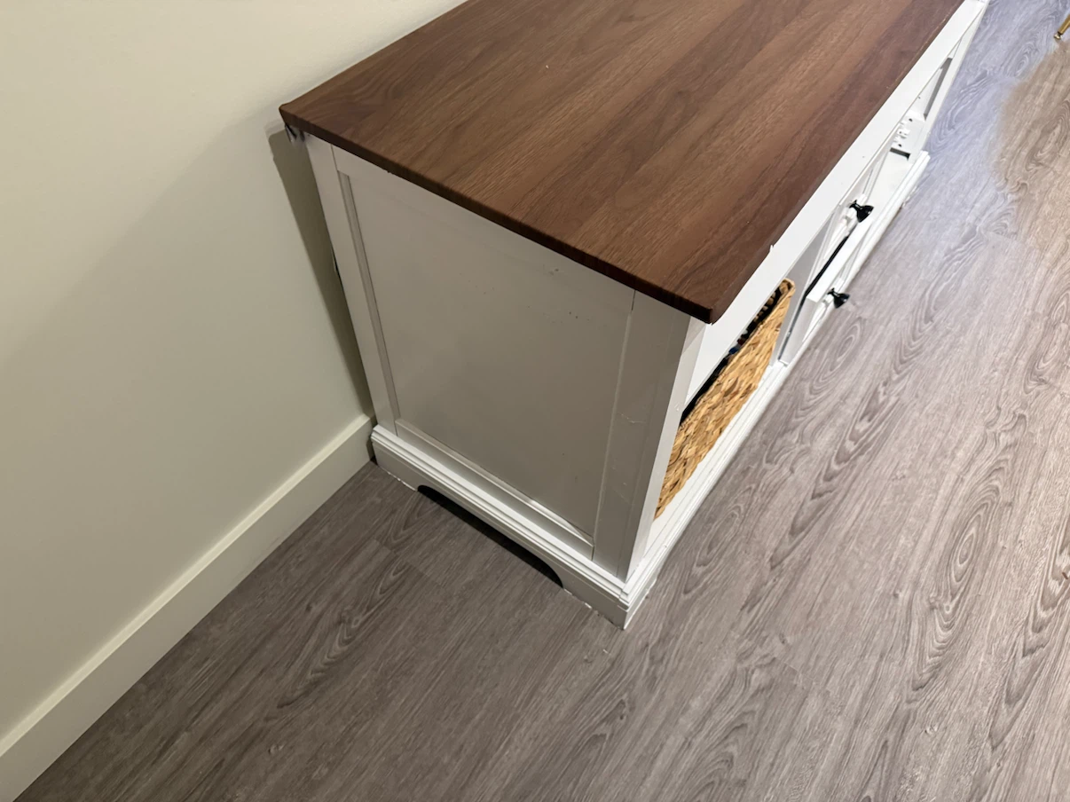 White and Wood TV Stand Console - photo 3