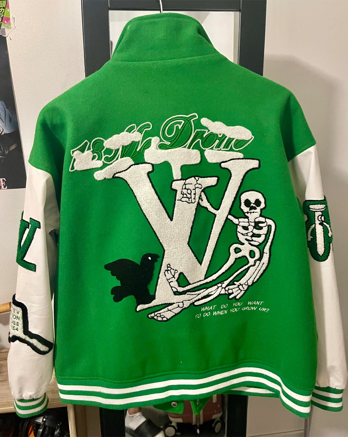 Jacket ( Louis Vuitton Green & White Varsity Jacket ) - photo 2