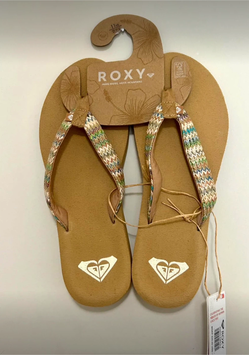 Roxy Porto Raffia II Sandals Size 11, Ladies