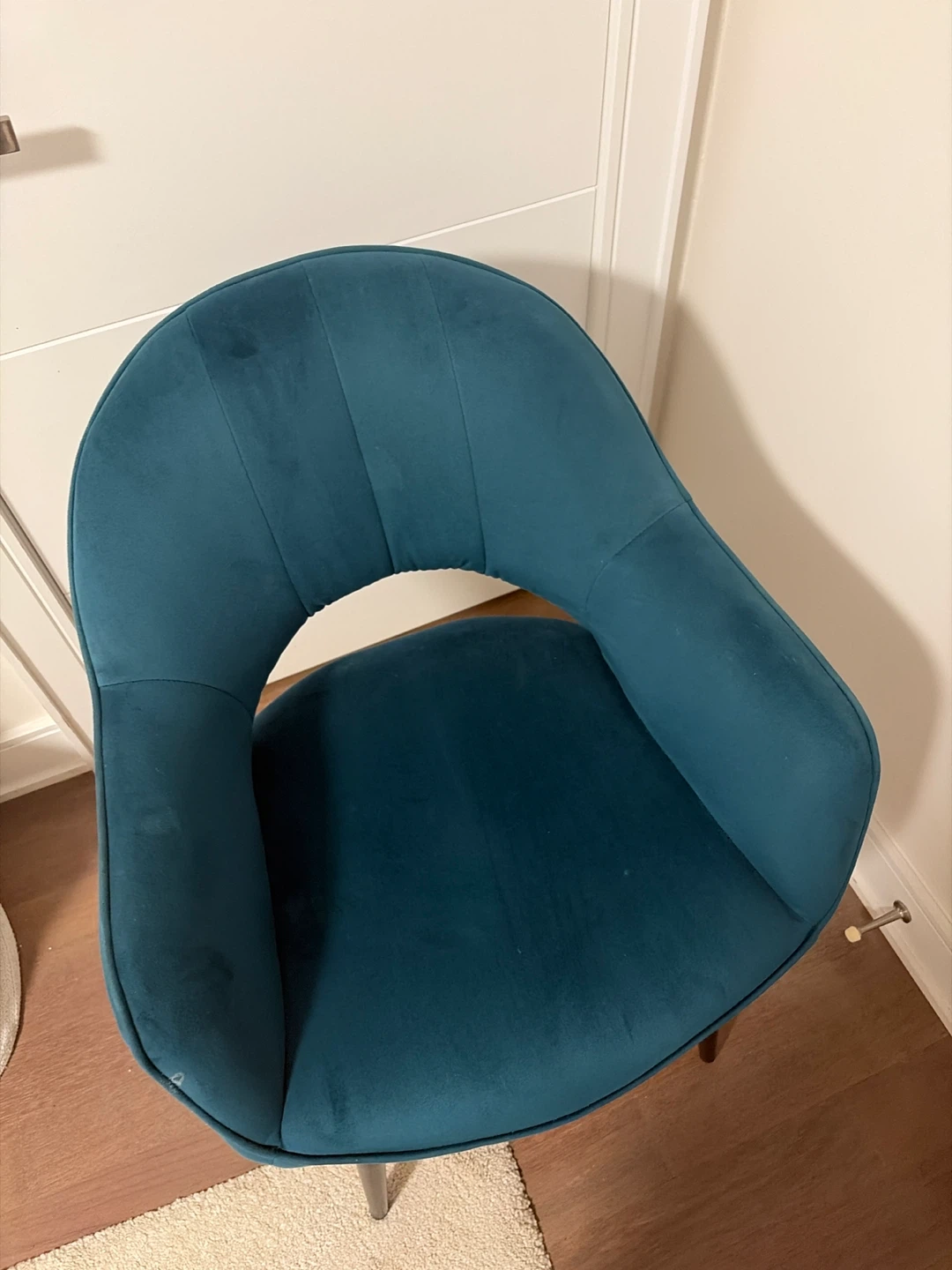 2 Teal Velvet Accent Chair - photo 4