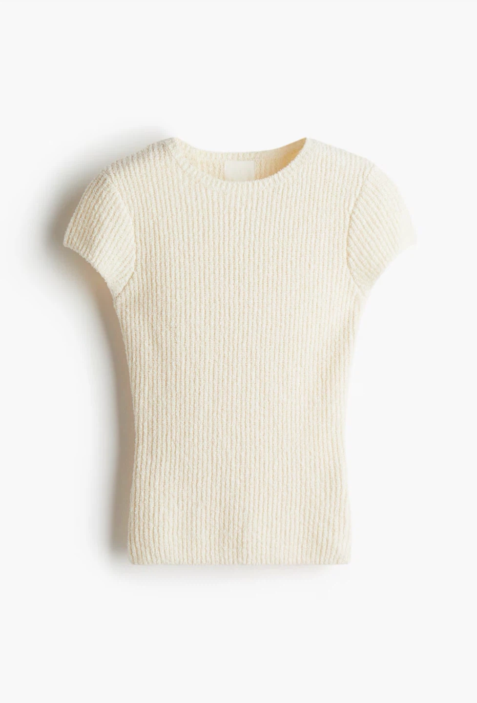 H&M Rib-Knit Cotton Blend Top