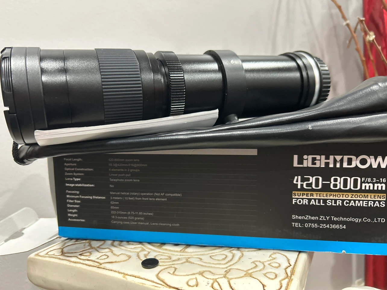 Lightdow 420-800mm f/8.3-16 Super Telephoto Zoom Lens