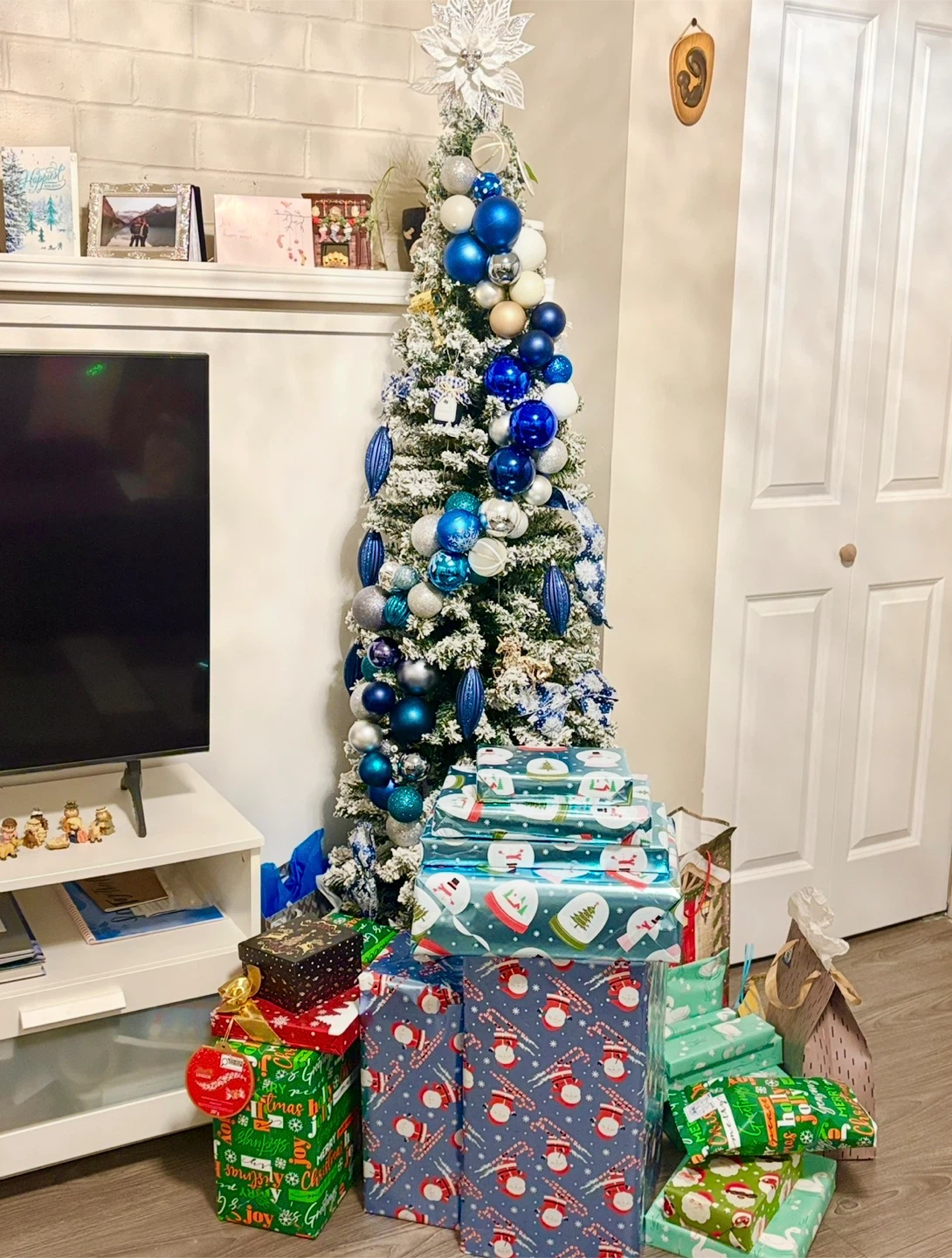 Flocked Christmas tree