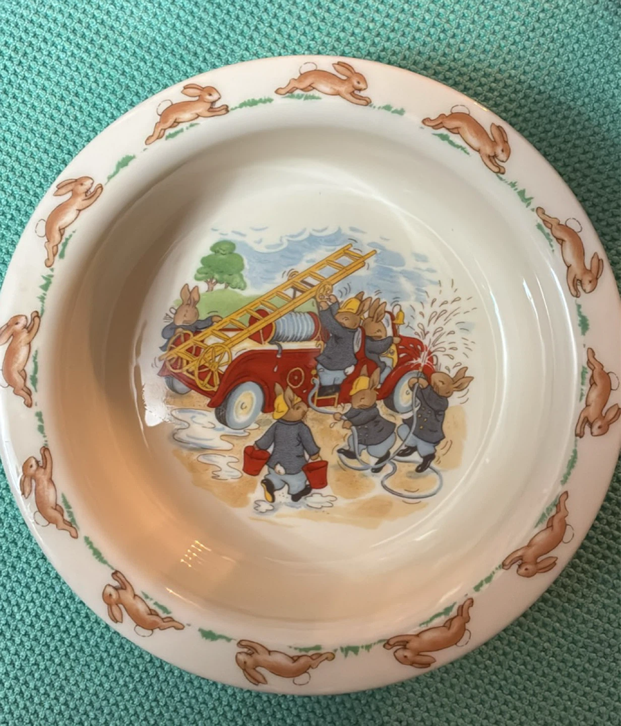 Royal Doulton Bunnykins Fire Engine Cereal Bowl