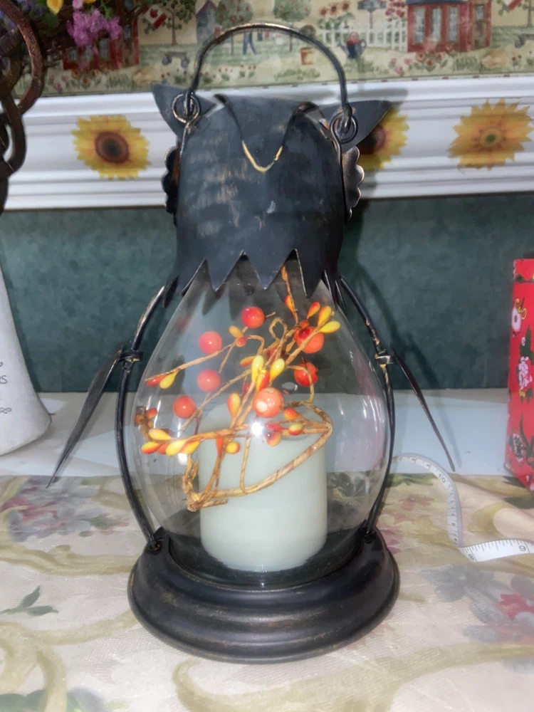 Decorative Owl Lantern with LED Candle - photo 2