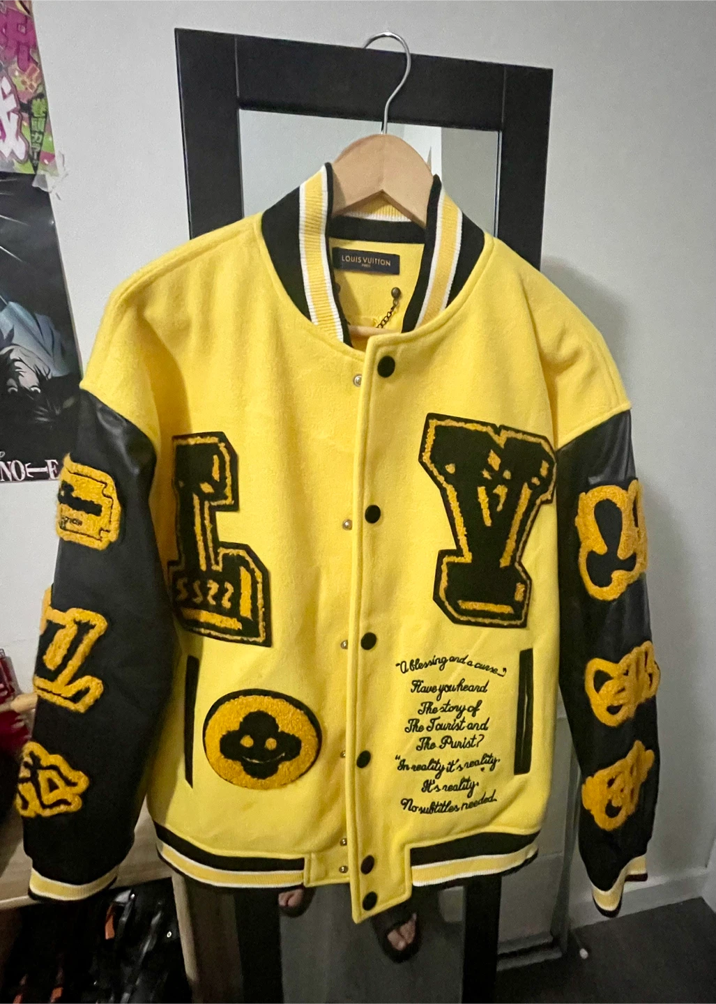 Louis Vuitton Yellow & Black Varsity Jacket