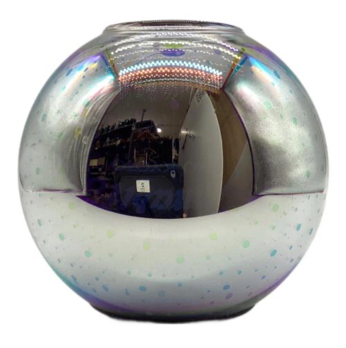 Iridescent Glass Sphere lamp