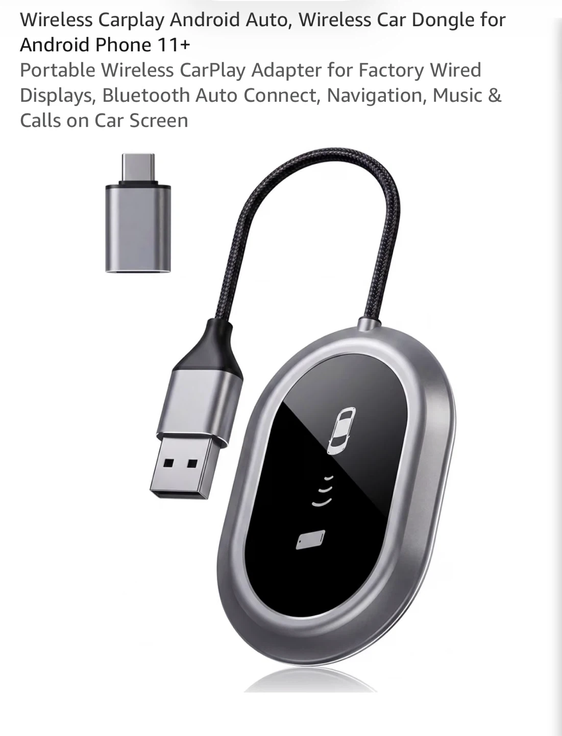 Wireless CarPlay and Android Auto Adapter