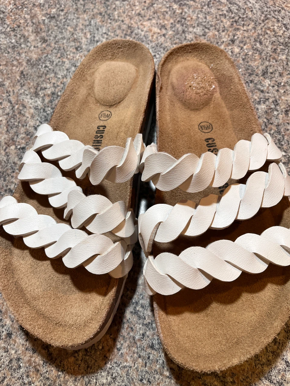 Cushionaire White Braided Sandals Size 8.5M - photo 2