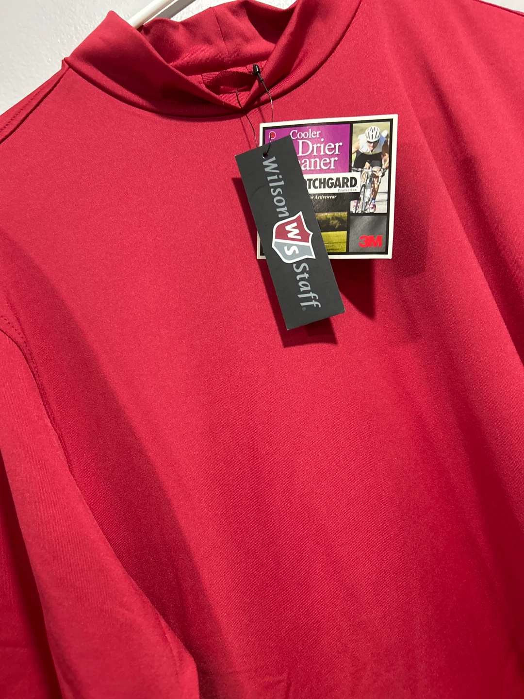 Wilson Staff Hyper Tek UV Golf Shirt, Red, Size M - photo 4