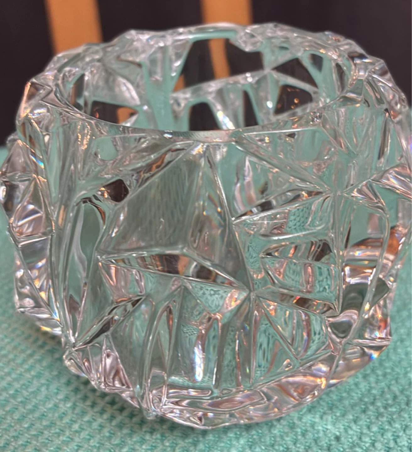 Vintage Tiffany & Co. Rock Cut Crystal Votive Candle Holder - photo 2